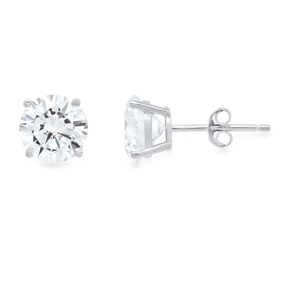 18K White Gold Diamond Stud Earrings G83832