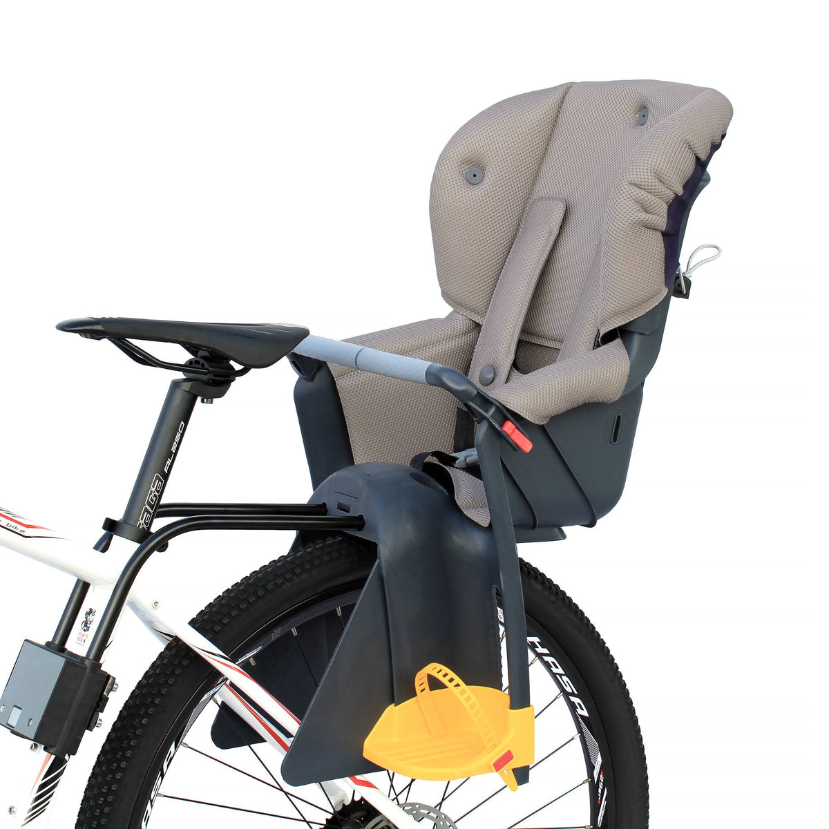 Gray Bicycle Rear Baby Seat Bike Carrier with Adjustable Seat Rest I4466