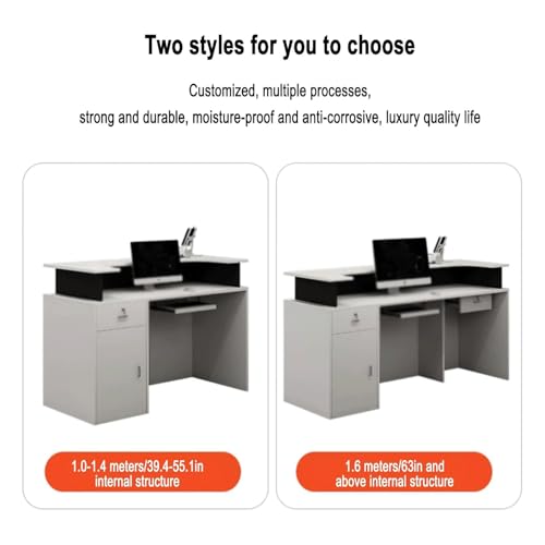 Lockable Wooden Reception Desk with Led Light X980
