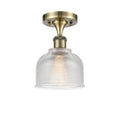 Antique Brass Semi-Flush Mount Light D348485