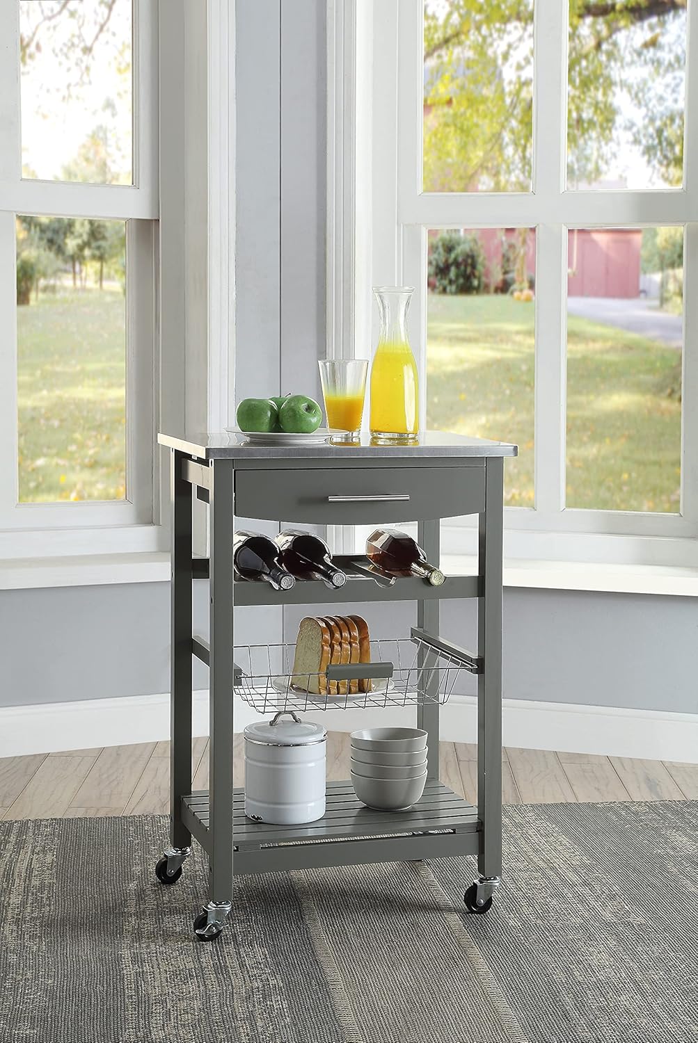 Gray Kitchen Cart Z58125