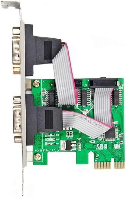PCI-E 2-Port Dual DB9 Serial RS232 PCIe Adapter Card H298