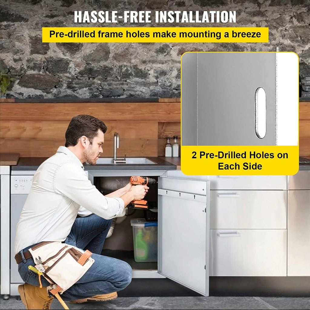 Stainless Steel Double Door P39725