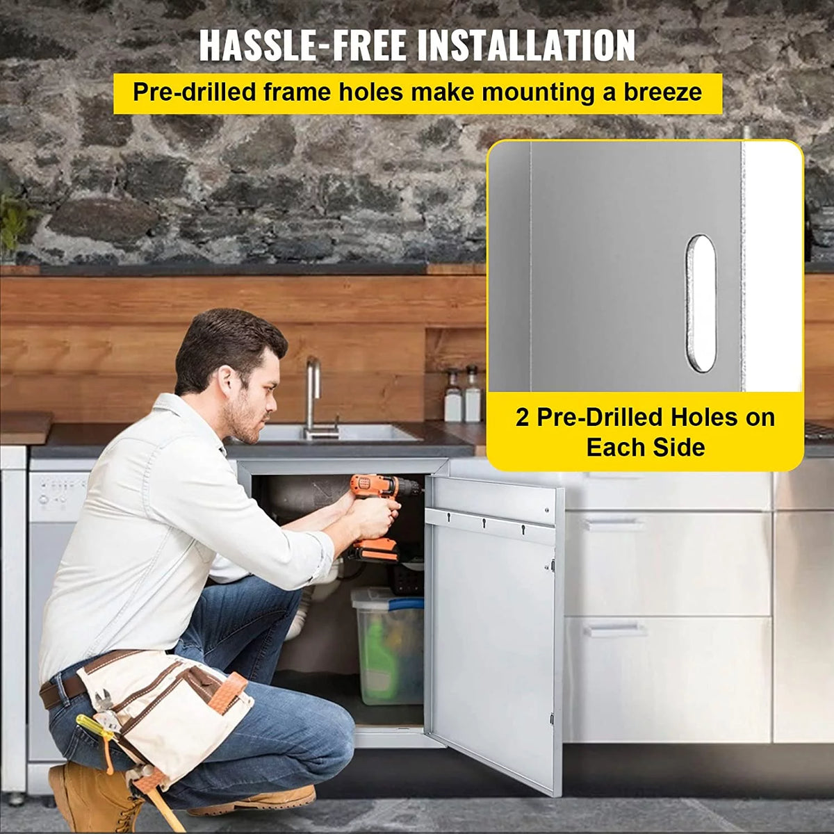 Stainless Steel Double Door P39725