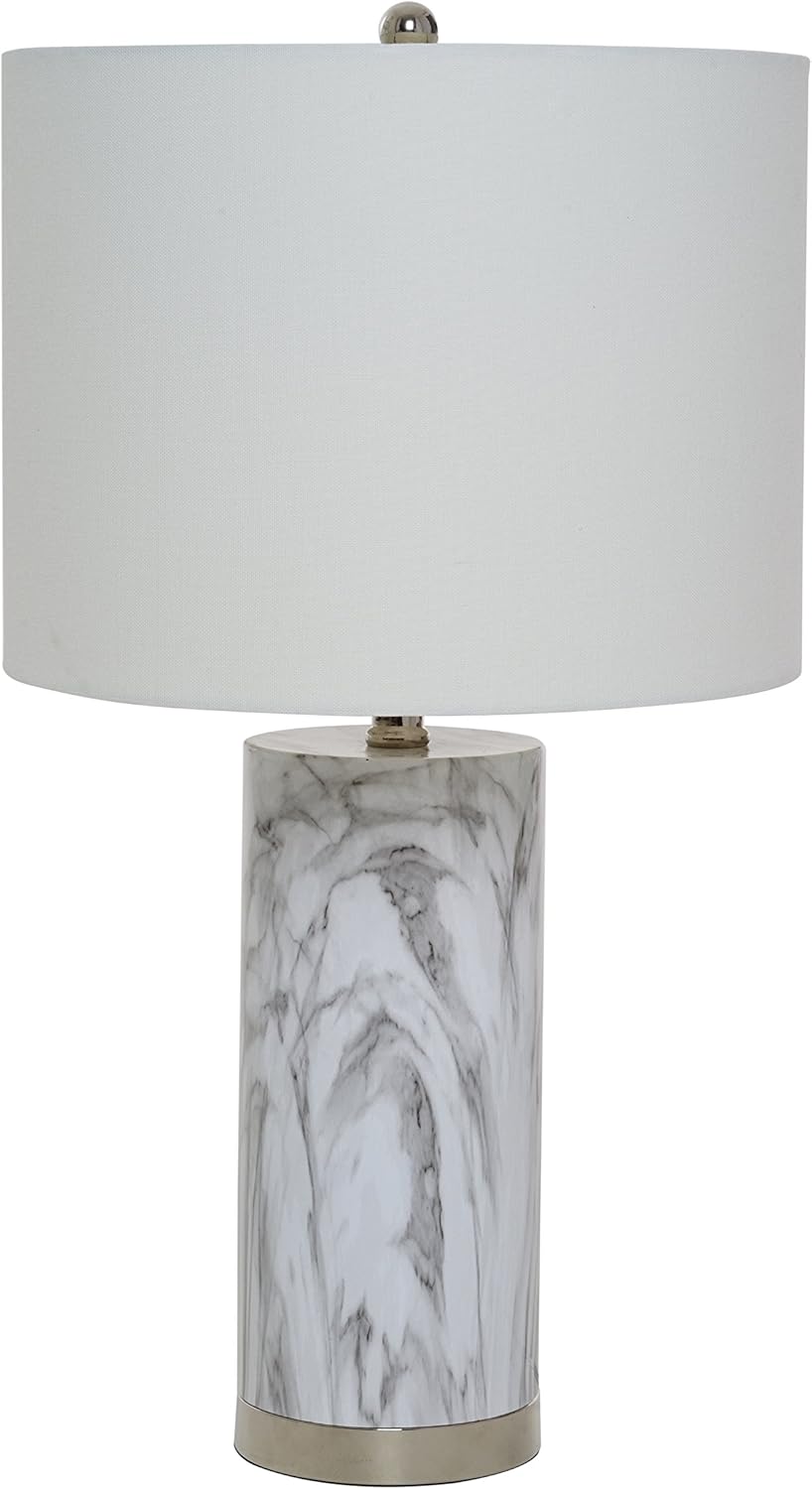 Modern Marble Table Lamp with Polished Nickel Accents Z7661