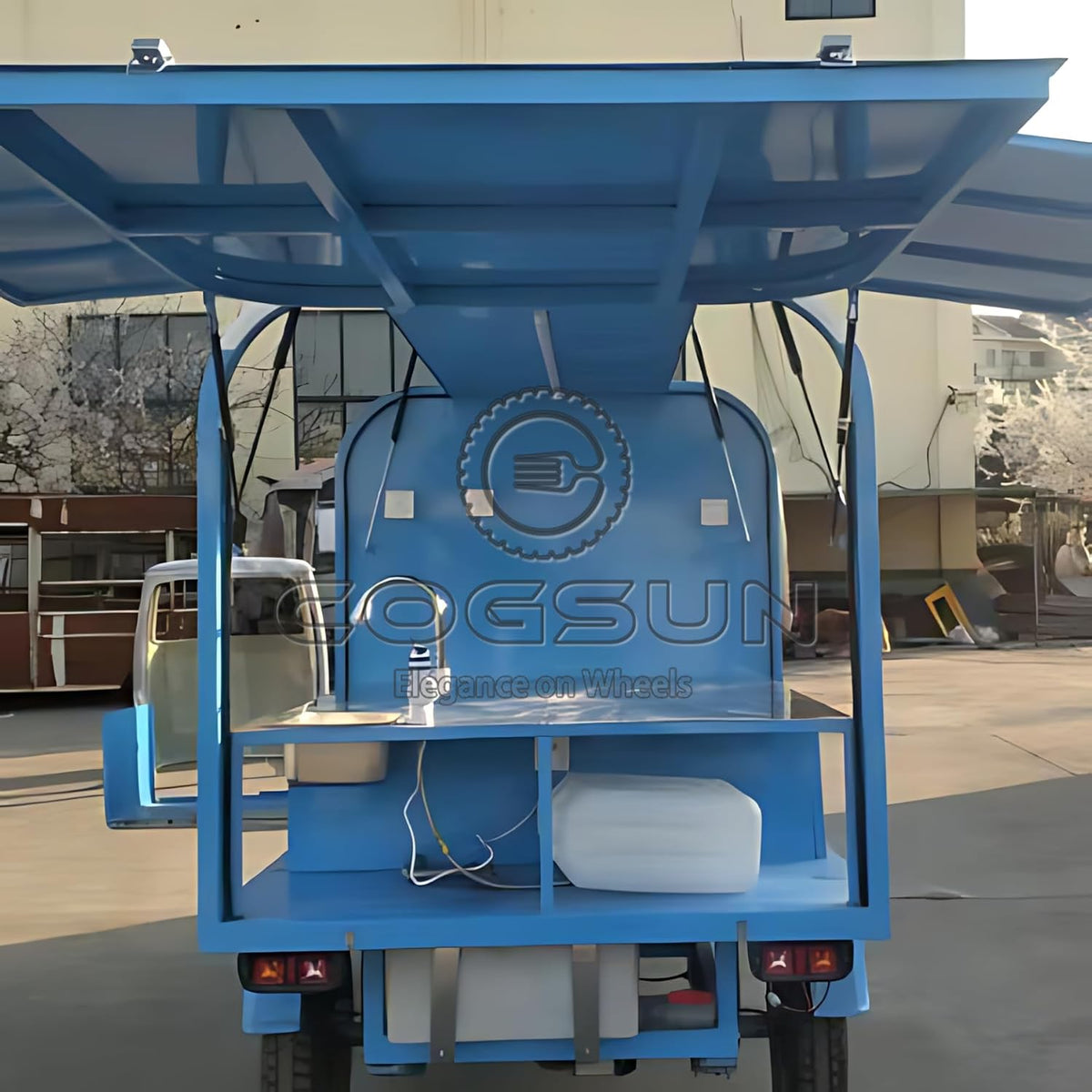 10.5FT Blue Food Trailer with 1 Compartment Sink Q946311