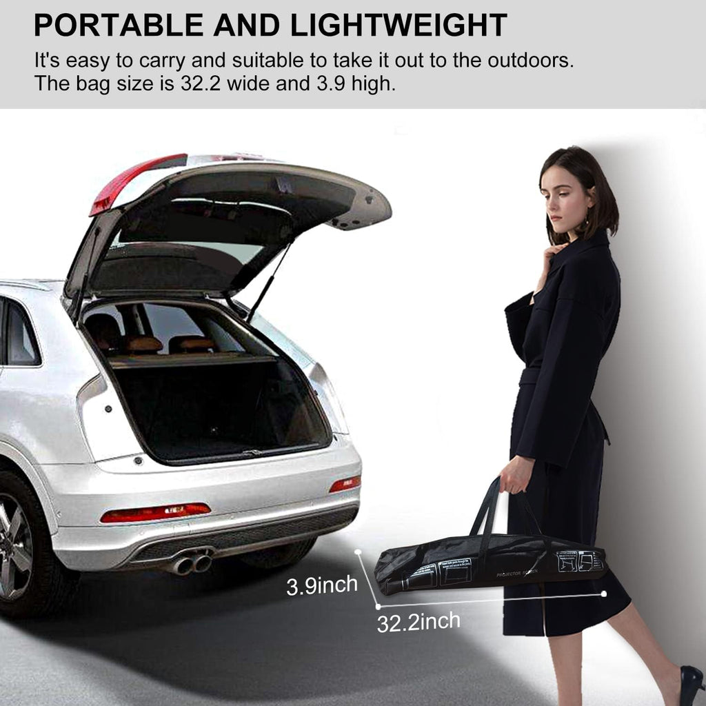 100 inch 16:9 Portable Projector Screen with Stand and Carry Bag L2927