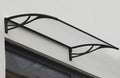 Gray Polycarbonate Door/Window Awning, 47"W x 35"D K107282