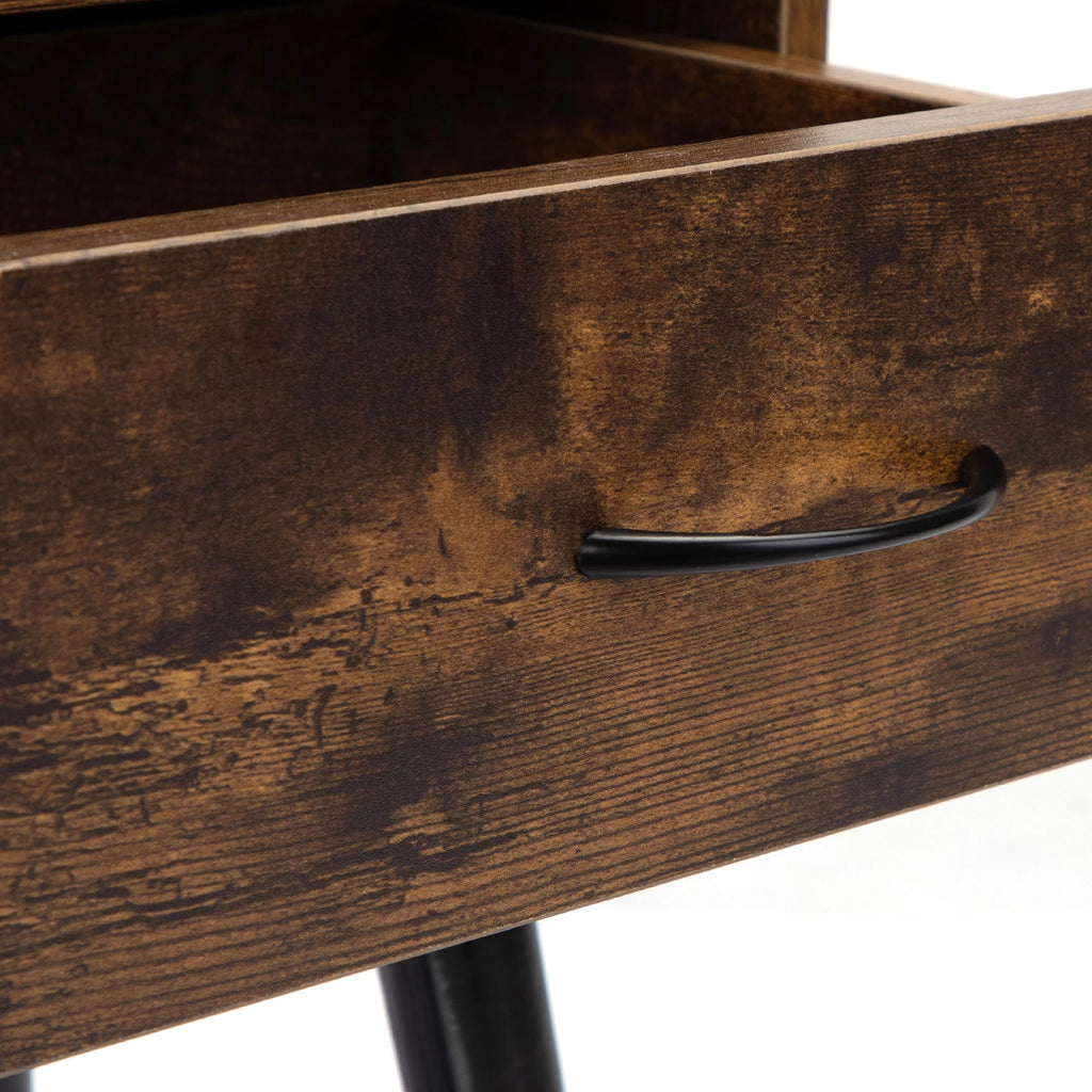 Wood Nightstands with Drawers Set of 2 F5808