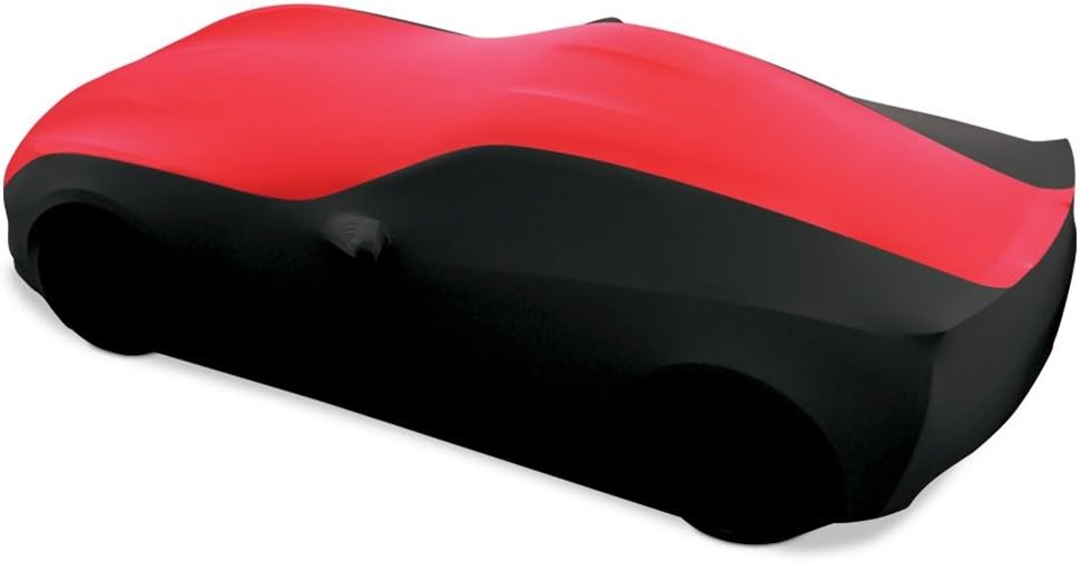 Red/Black Stretch Satin Indoor Car Cover S1148