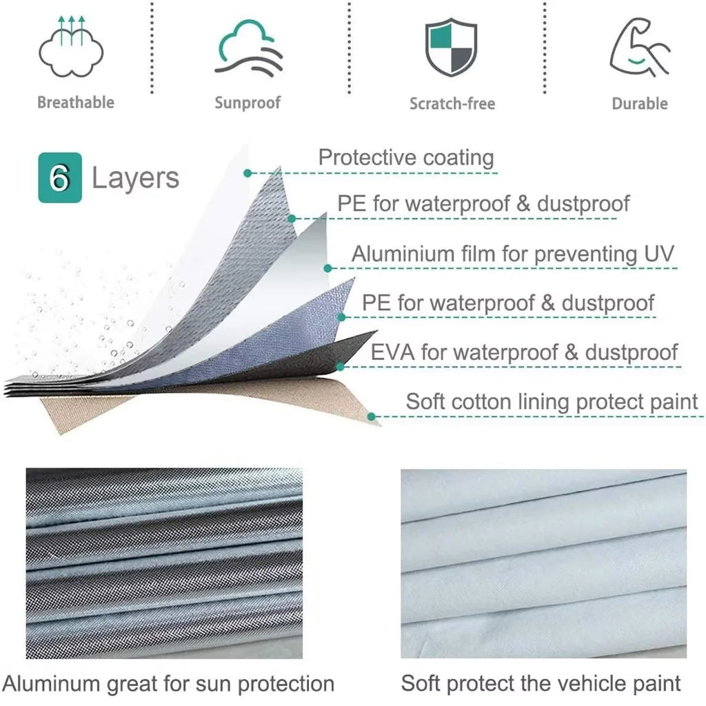 Silver Waterproof Full Exterior Car Cover M3570