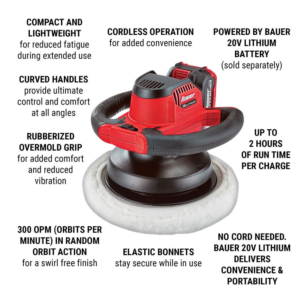 20V Cordless 10 In. Buffer H36191