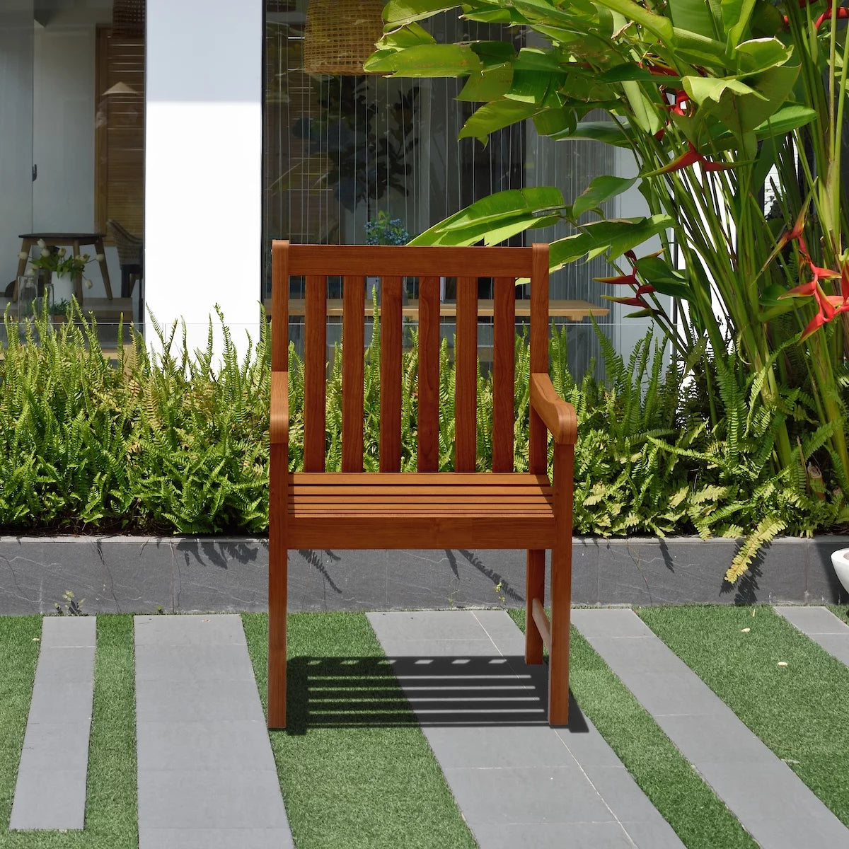 Solid Wood Rectangular Patio Dining Set R341