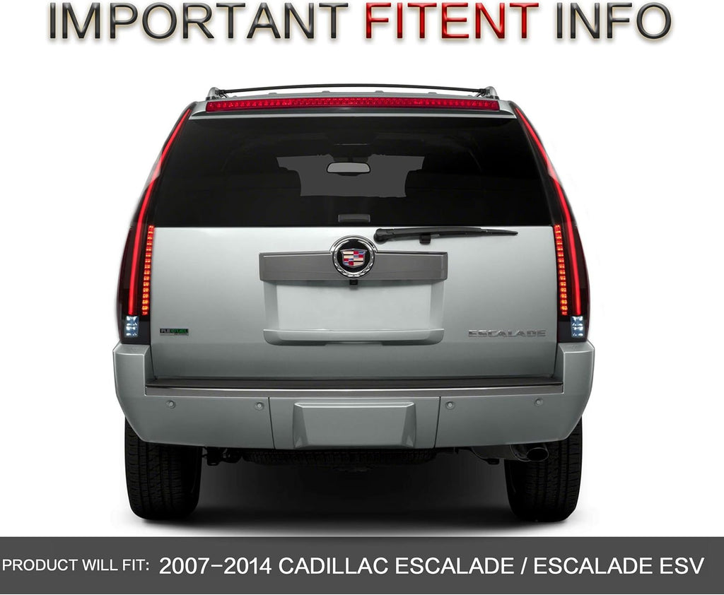 Smoked Tail Light Assembly for 2007-2014 Cadillac Escalade ESV 3rd Gen SUV M962