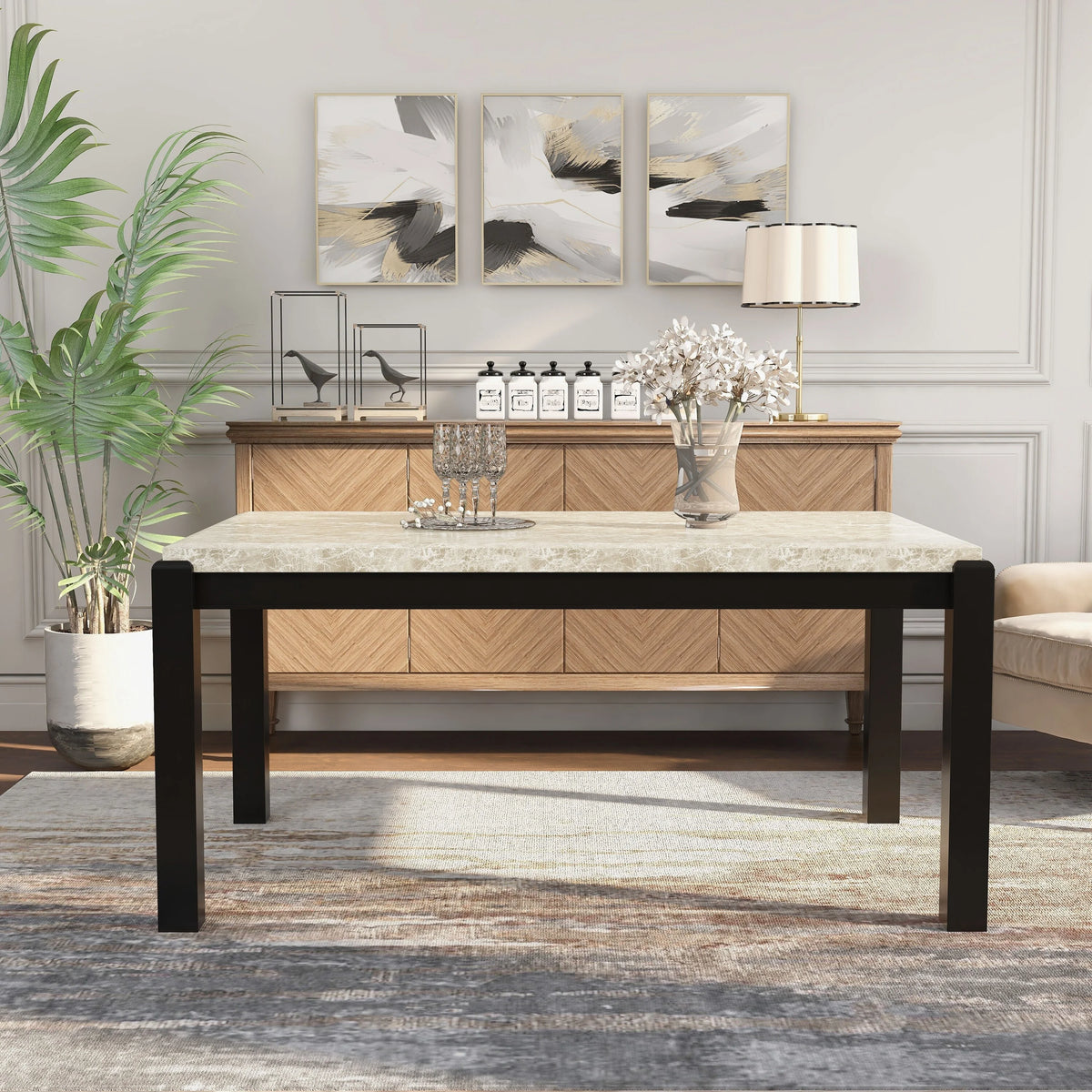 Walnut 64-inch Wood Dining Table J8032