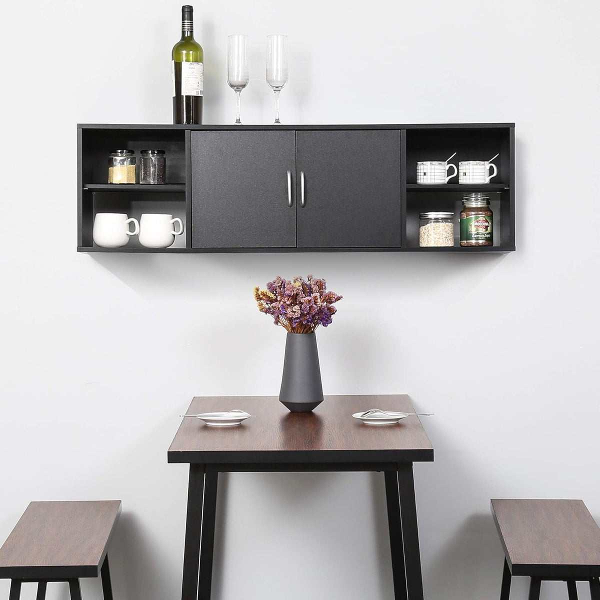 Wall Mounted Desk Hutch with Door I465303