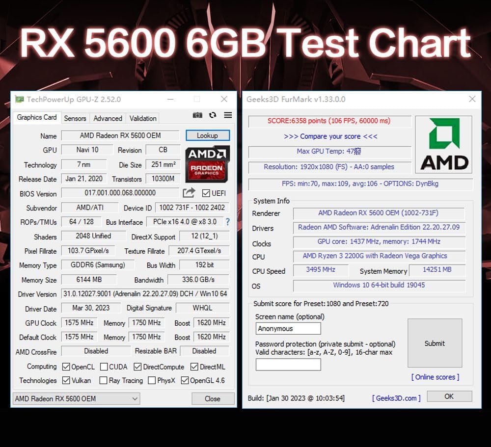 AMD Radeon RX 5600 6GB GDDR6 Graphics Card Y524541