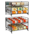 3 Pack Adjustable 2-Tier Can Rack Organizer T9496
