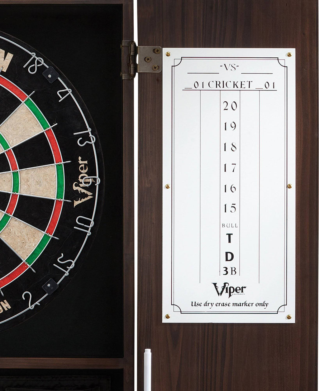 Solid Wood Cabinet & Sisal/Bristle Dartboard Set W850