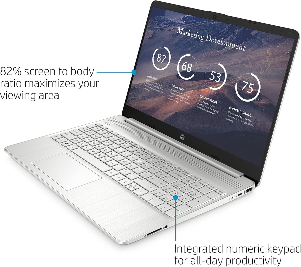 15.6" FHD Laptop, AMD Ryzen 5, 8GB RAM, 1TB SSD, Windows 10 Home, Silver R82306