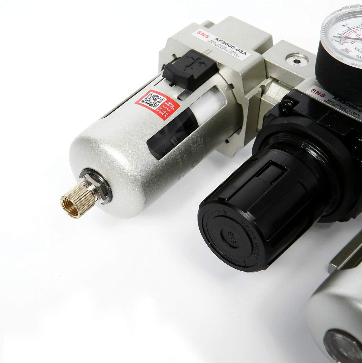 1/2 NPT Compressed Air Filter Regulator Lubricator with Gauge and Bracket K189