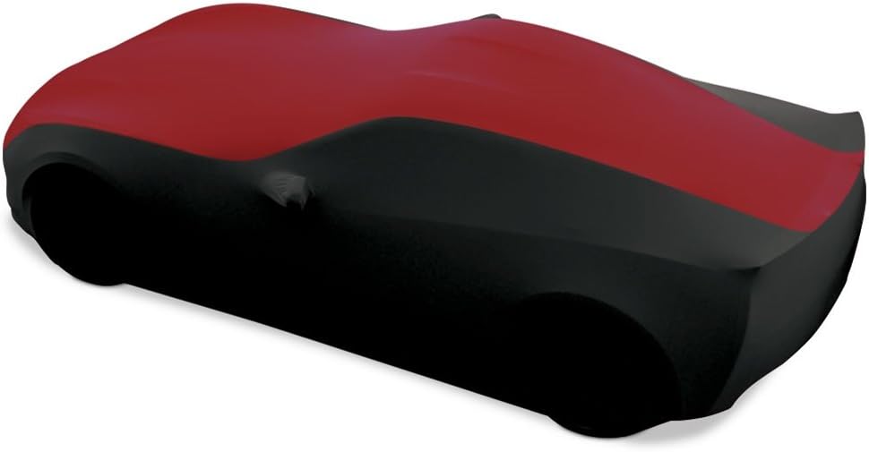 Red/Black Stretch Satin Indoor Car Cover S1148