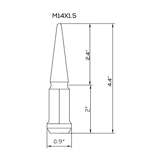 24 Silver M14X1.5 Cone Seat Closed End Wheel Lug Nuts Z33127
