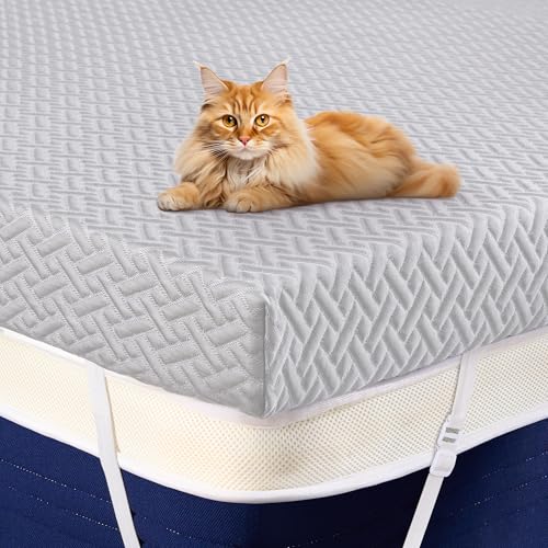 Memory Foam Mattress Topper Queen Size 3 Inch Gel Infused Cooling R311186