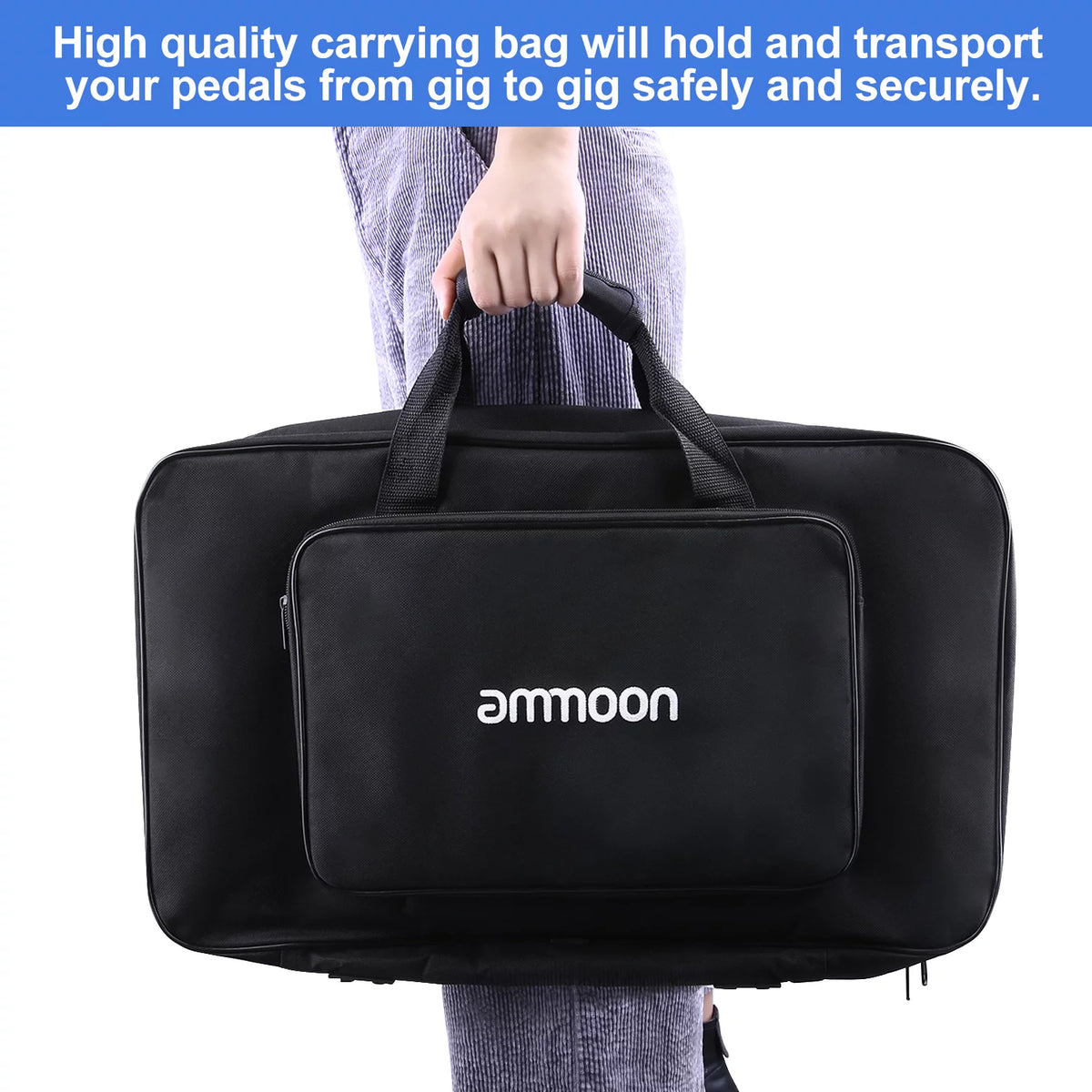 Large Aluminum Alloy Guitar Effect Pedal Board with Carry Bag O9565