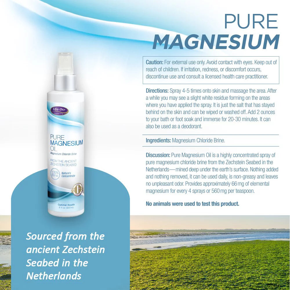 Pure Magnesium Oil 8 Ounce 2-Pack E2896