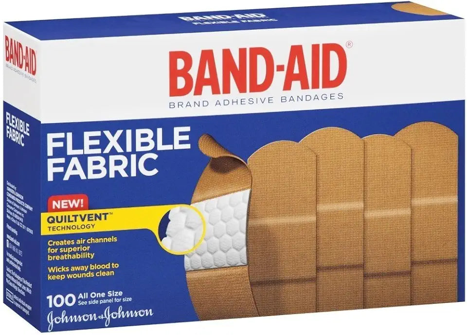 Flexible Fabric Adhesive Bandages, 1" x 3", 100/Box (Pack of 4) J257722