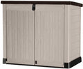 Beige/Brown Outdoor Storage Shed Q973934