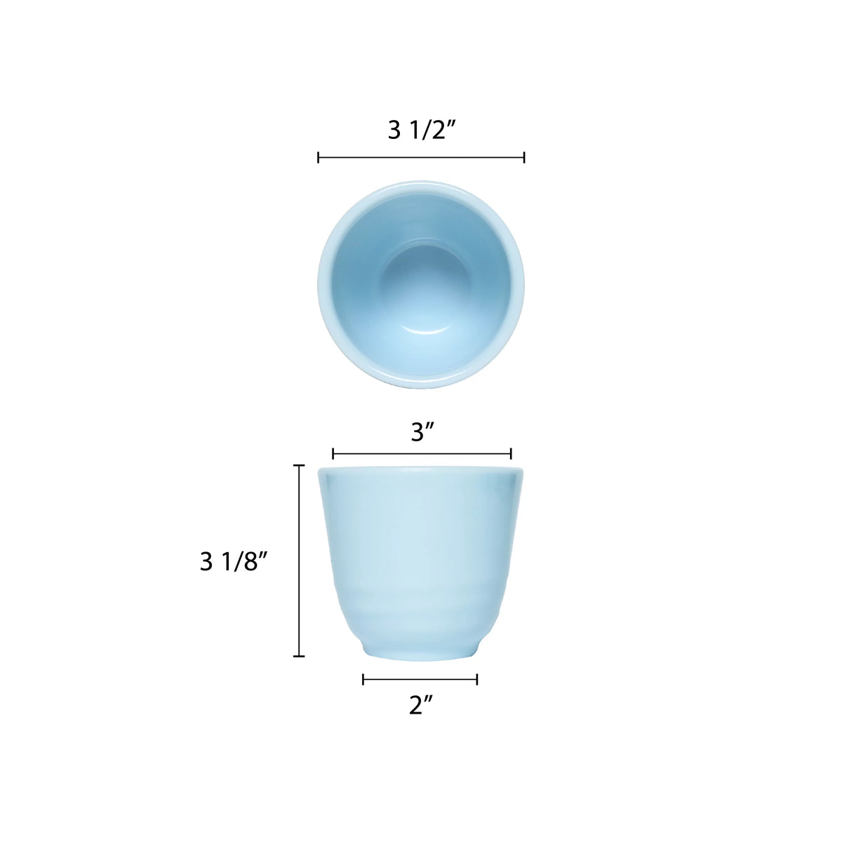 Blue Jade 8 oz Melamine Tea Cup Z3176