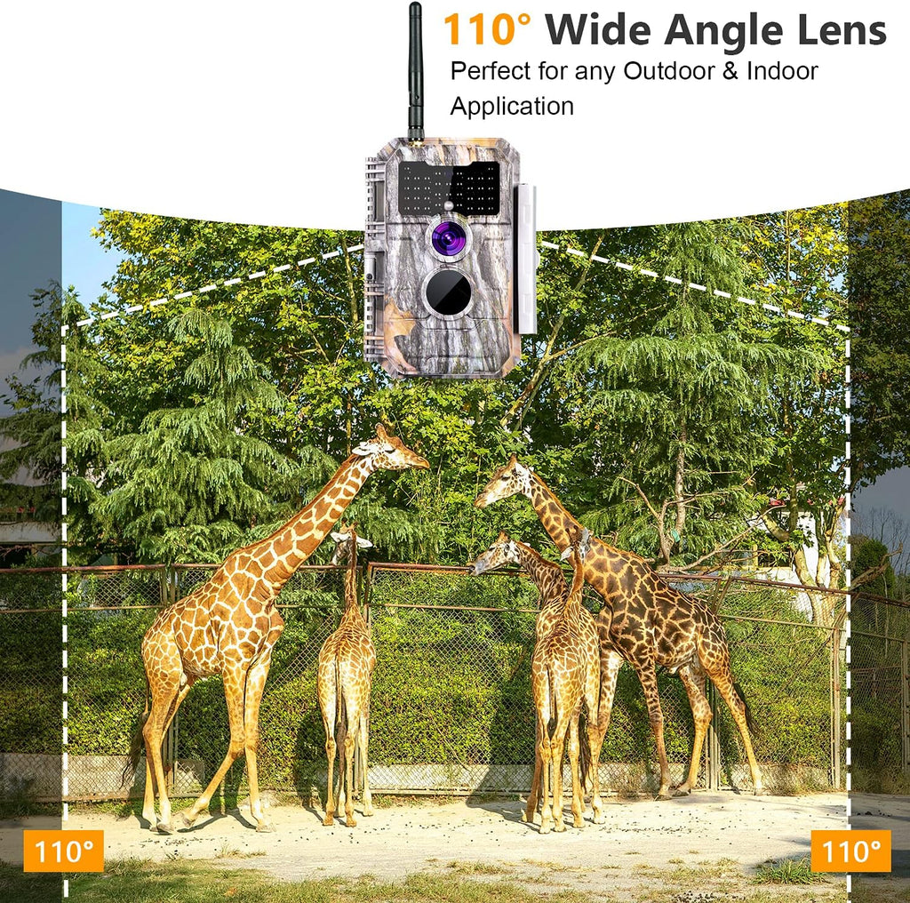 24MP 1296P No Glow Night Vision Waterproof Trail Game Camera Pack of 2 B534