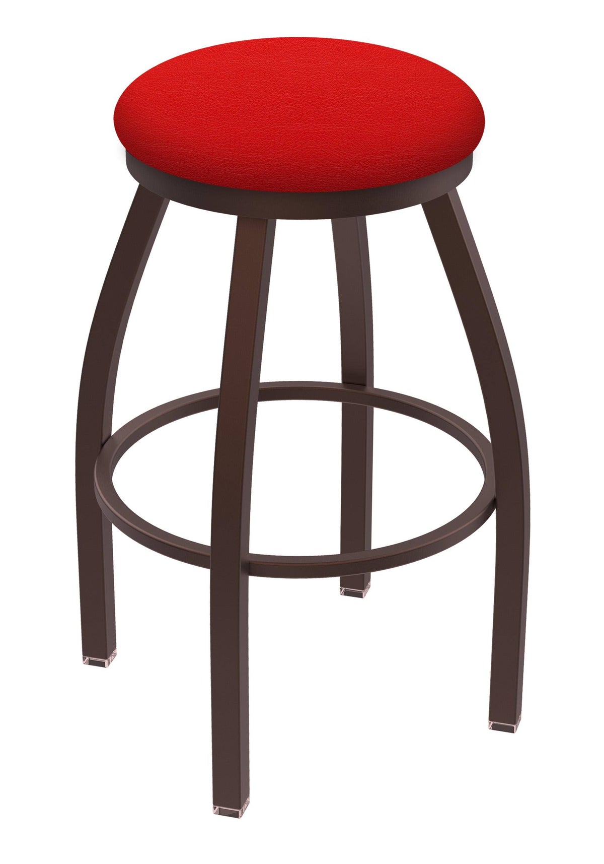 25-inch Swivel Counter Stool with Bronze Finish and Canter Red Seat Y5804