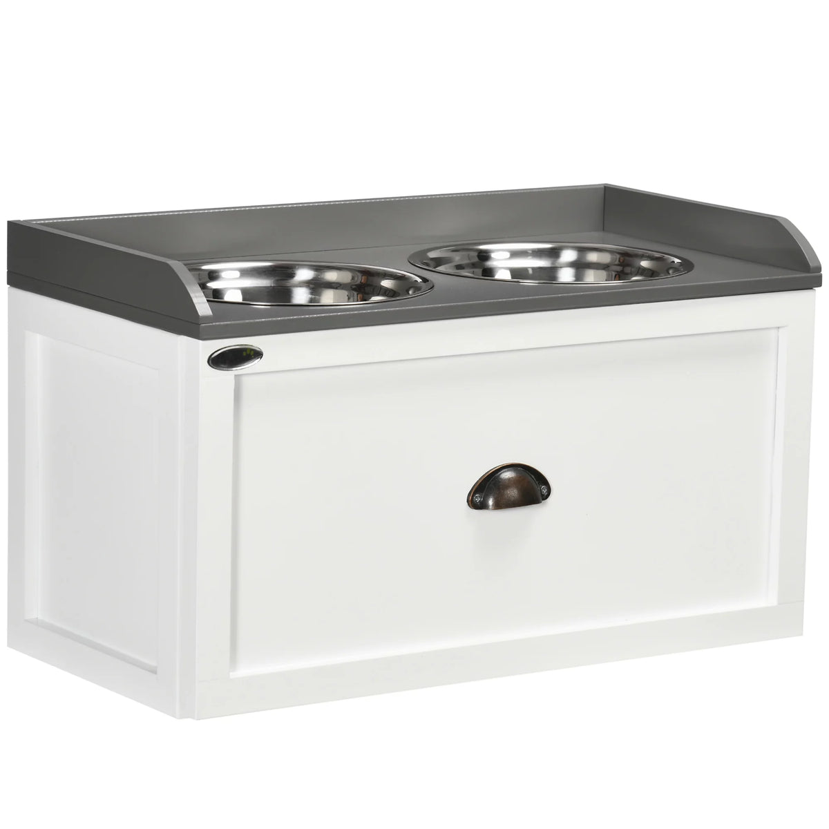 Large Elevated Dog Bowls with 2 Stainless Steel Bowls Z301