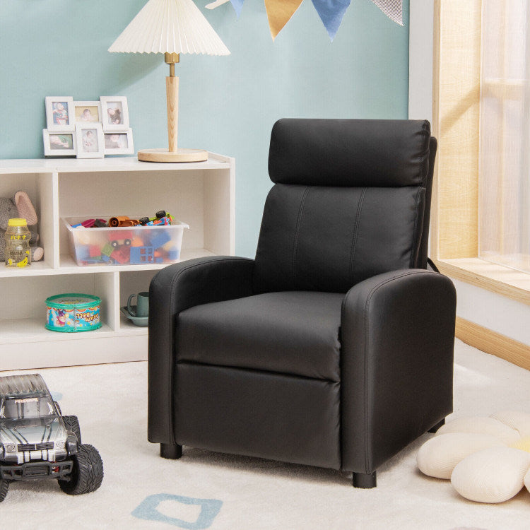 Ergonomic PU Leather Kids Recliner Lounge Sofa M676734