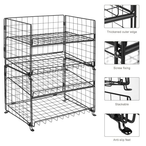 3 Pack Adjustable 2-Tier Can Rack Organizer T9496