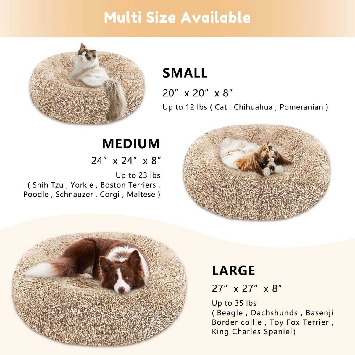 Faux Fur Dog Bed & Cat Bed O996010