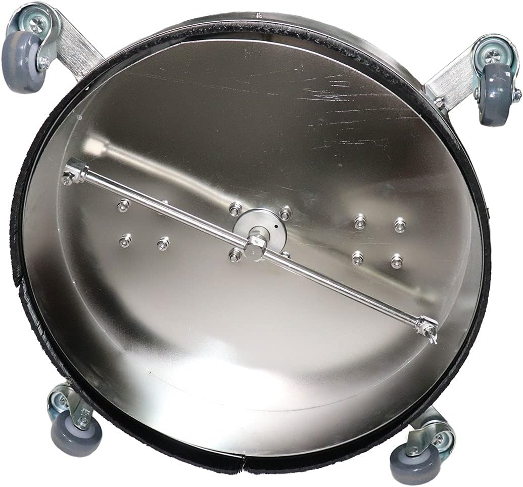 21" Stainless Steel Surface Cleaner with Vacuum Port, Wheels, and Wand Pressure Washer Attachment 4000 PSI B2502