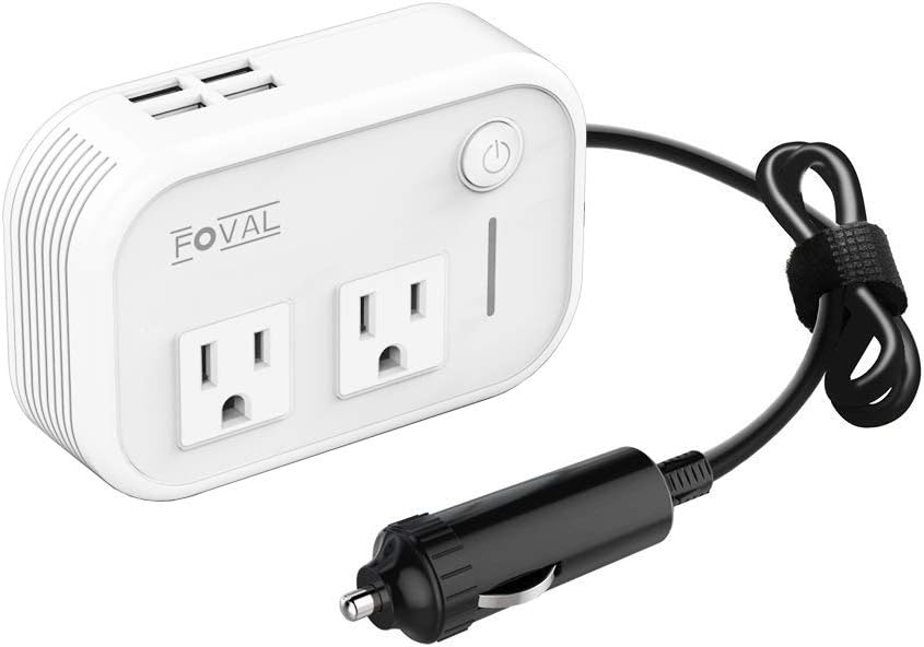 200W Car Power Inverter with 4 USB Ports Pack of 2 X196