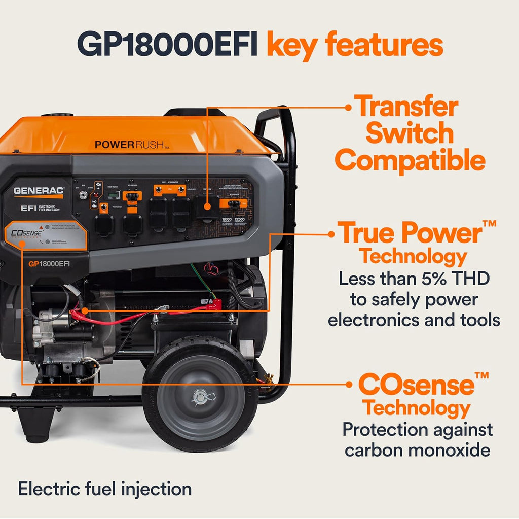 18,000-Watt Gas-Powered Portable Generator H191