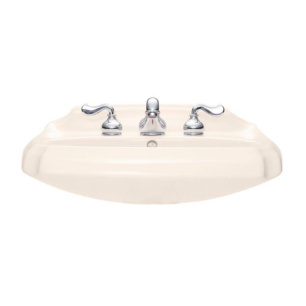 Antiquity Pedestal Sink with 8x22 Faucet Spacing, Linen D779