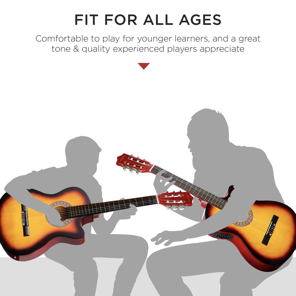 38in All Wood Cutaway Acoustic Electric Guitar B35681