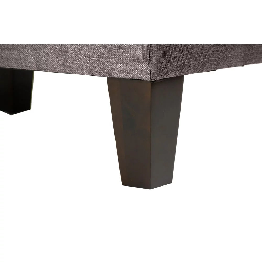 Red Tinted Grey Upholstered Ottoman D2968