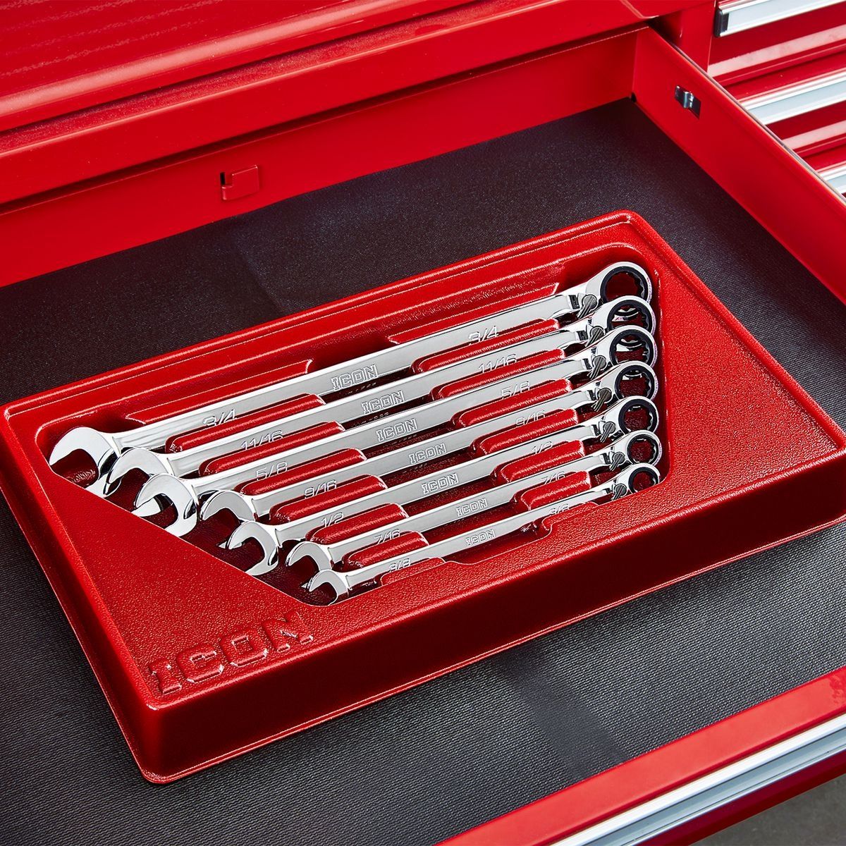 SAE Ratcheting Combination Wrench Set, 7-Piece F4225