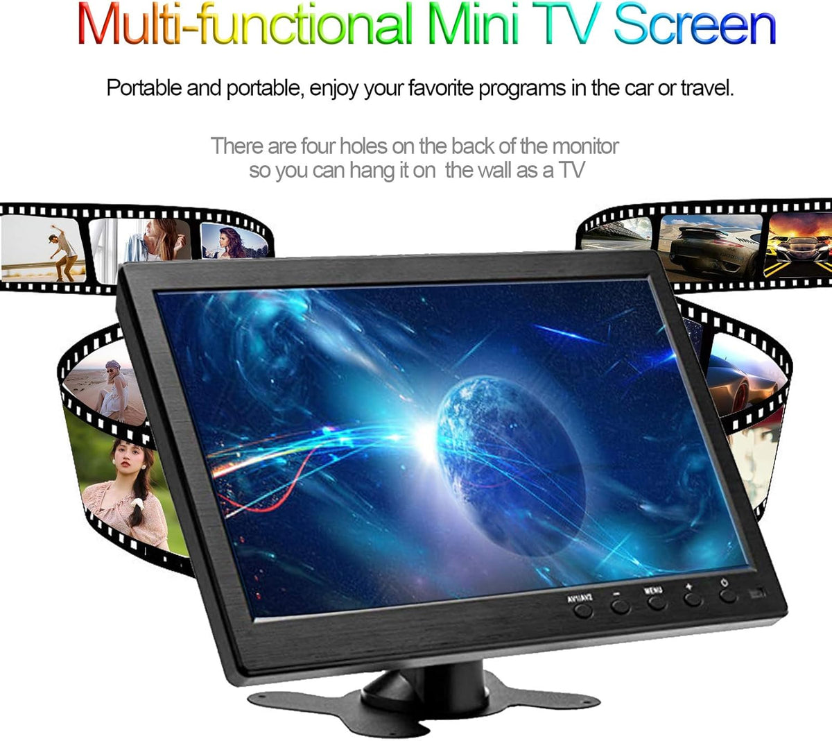 10.1 Inch LCD Security CCTV Monitor with HDMI Input Cable D594
