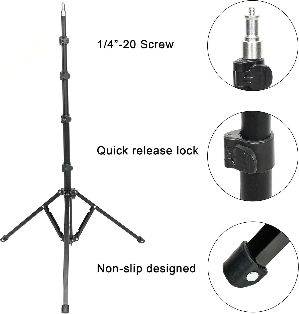 Heavy Duty Aluminum Alloy Light Stand Q7685