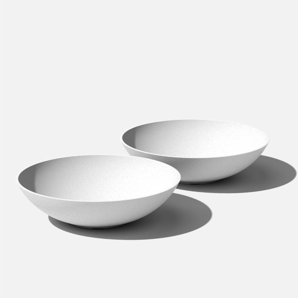 24" Plastic-Stone Planter 2-Pack White P14507