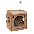 Corrugated Cat Scratcher House with Catnip K2230